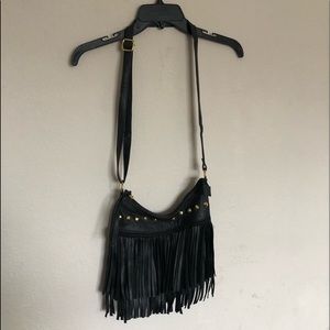 Crossbody fringe studded purse